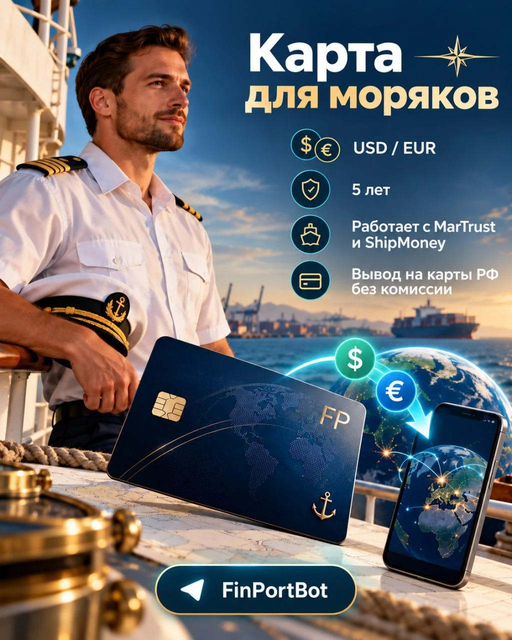 ⚓️ Зарубежная банковская карта для моряков