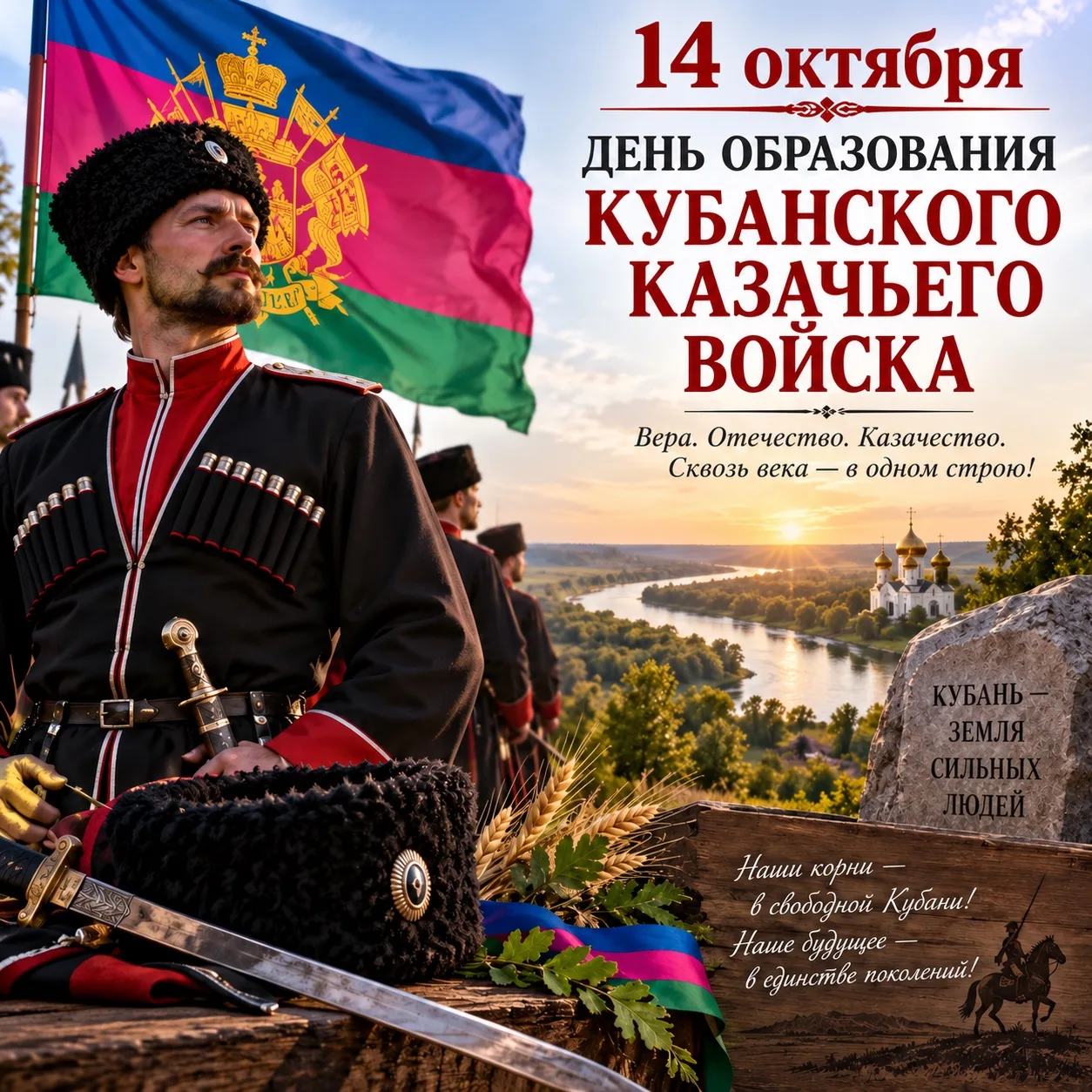 🎖️ 14 октября — День образования Кубанского казачьего войска!