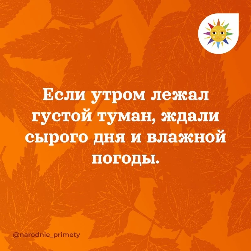 🌞Народные приметы