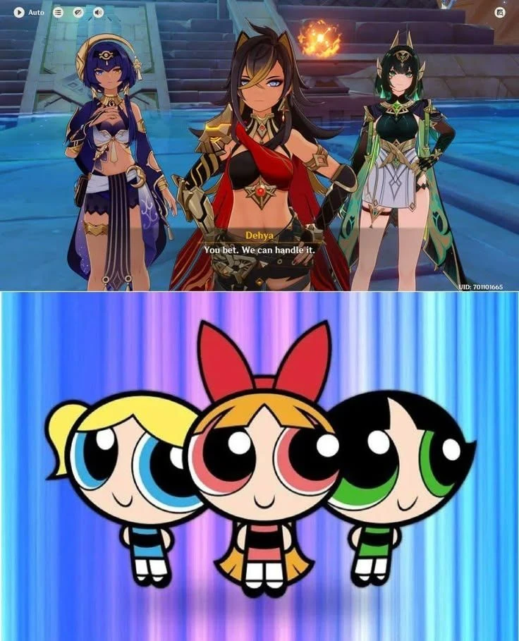 Powerpuff girls Genshin edition