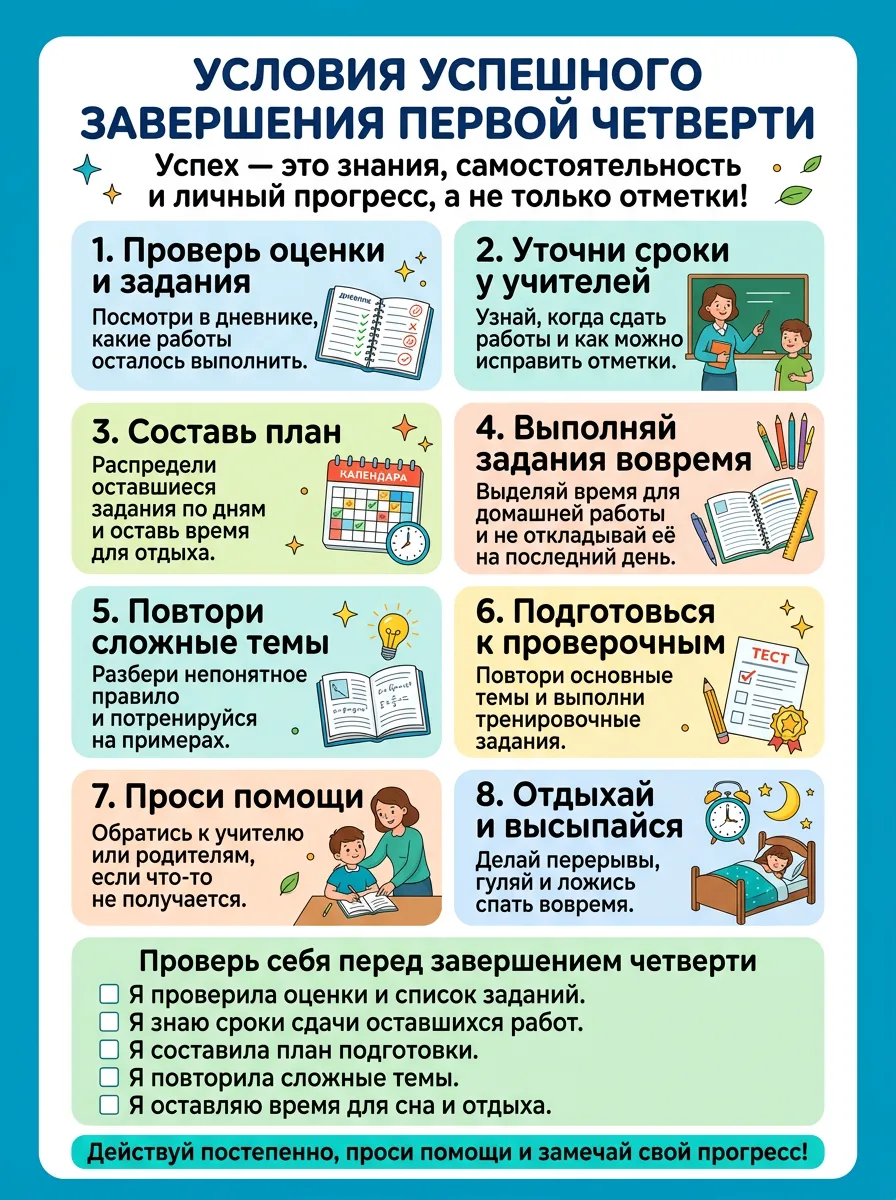 📢 До конца 1-й четверти — 2 недели!