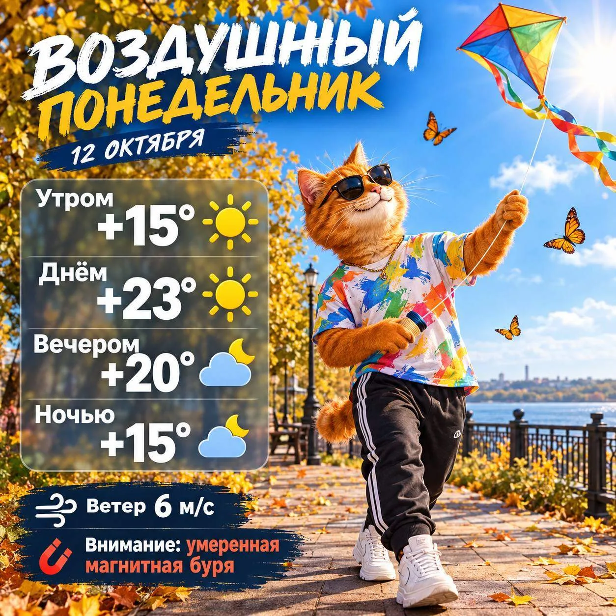 С такой прекрасно погодой даже понедельник не будет тяжелым. Небесная канцелярия щедро ...