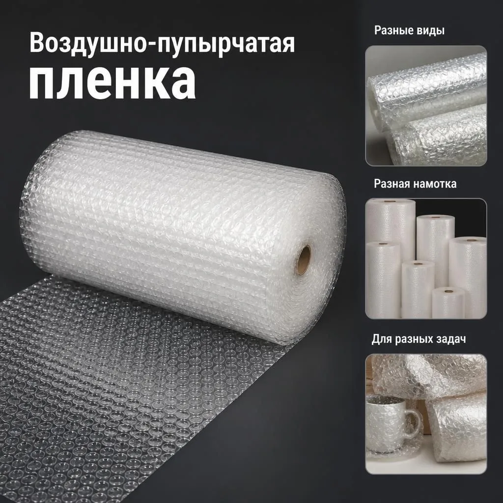 📦 Воздушно-пузырчатая плёнка — защита, которой доверяют!