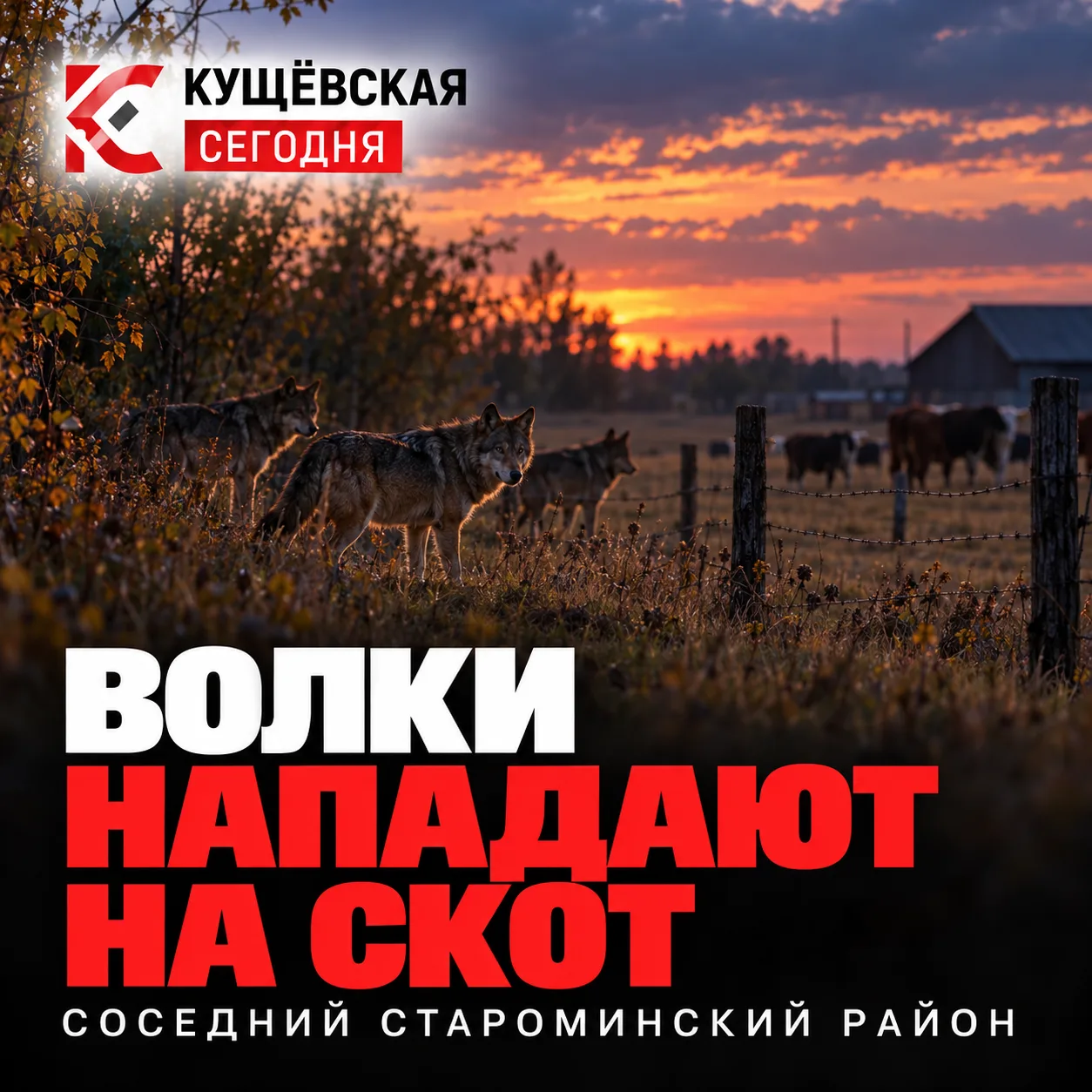🐺 Волки нападают на скот