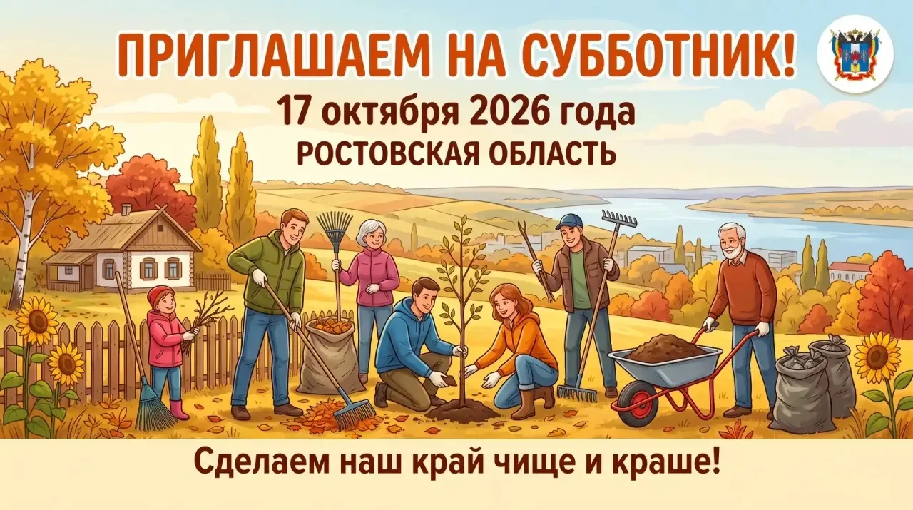 В Ростовской области пройдет ежегодный общеобластной субботник и День древонасаждения 1...