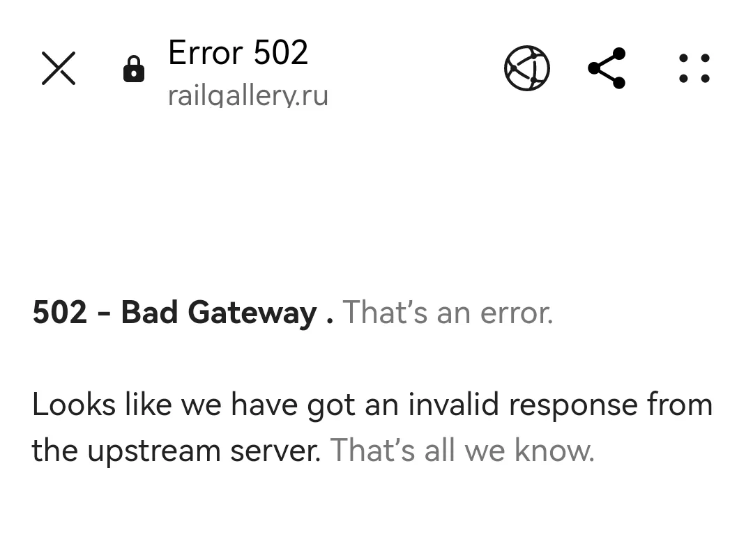 ⚠️Известный среди железнодорожников сайт RailGallery перестал открываться.