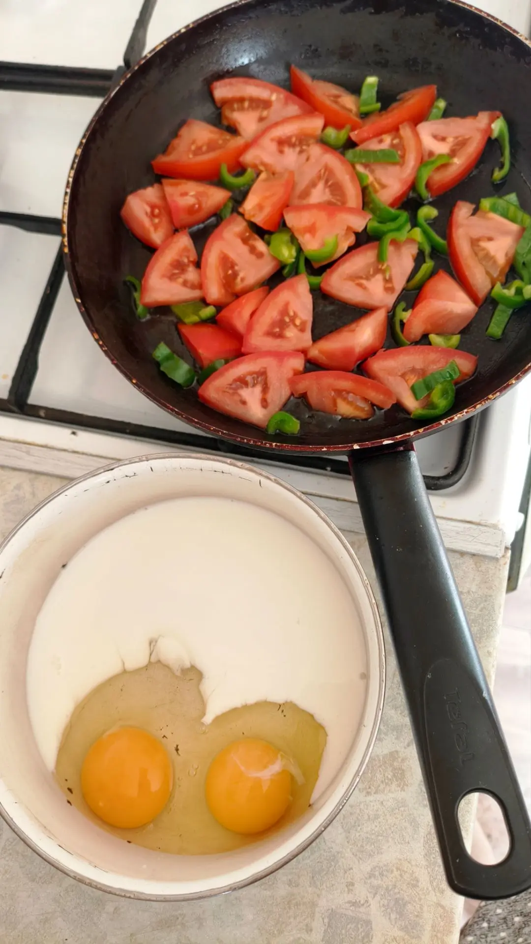 🥚Омлет с овощами! 🍅🫑