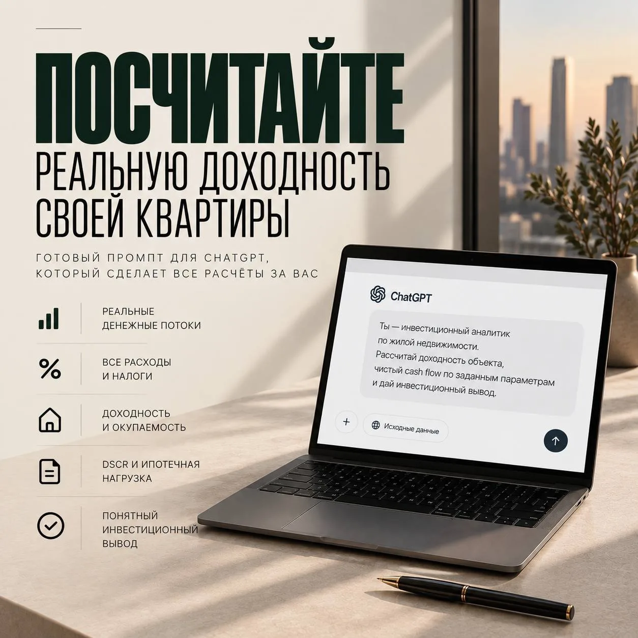 🔥 Хотите посчитать доходность своей ипотечной квартиры?
