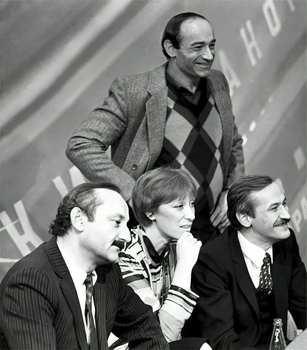 Семён Фарада, Екатерина Васильева, Валентин Гафт и Леонид Филатов 1982 год