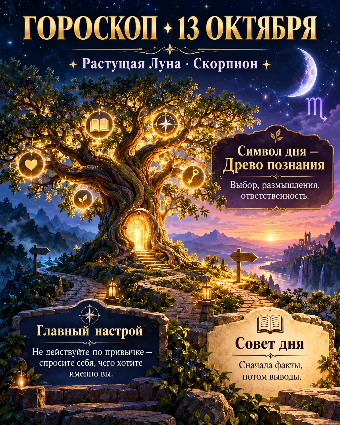 🌙 ГОРОСКОП НА 13 ОКТЯБРЯ 2026 ГОДА
