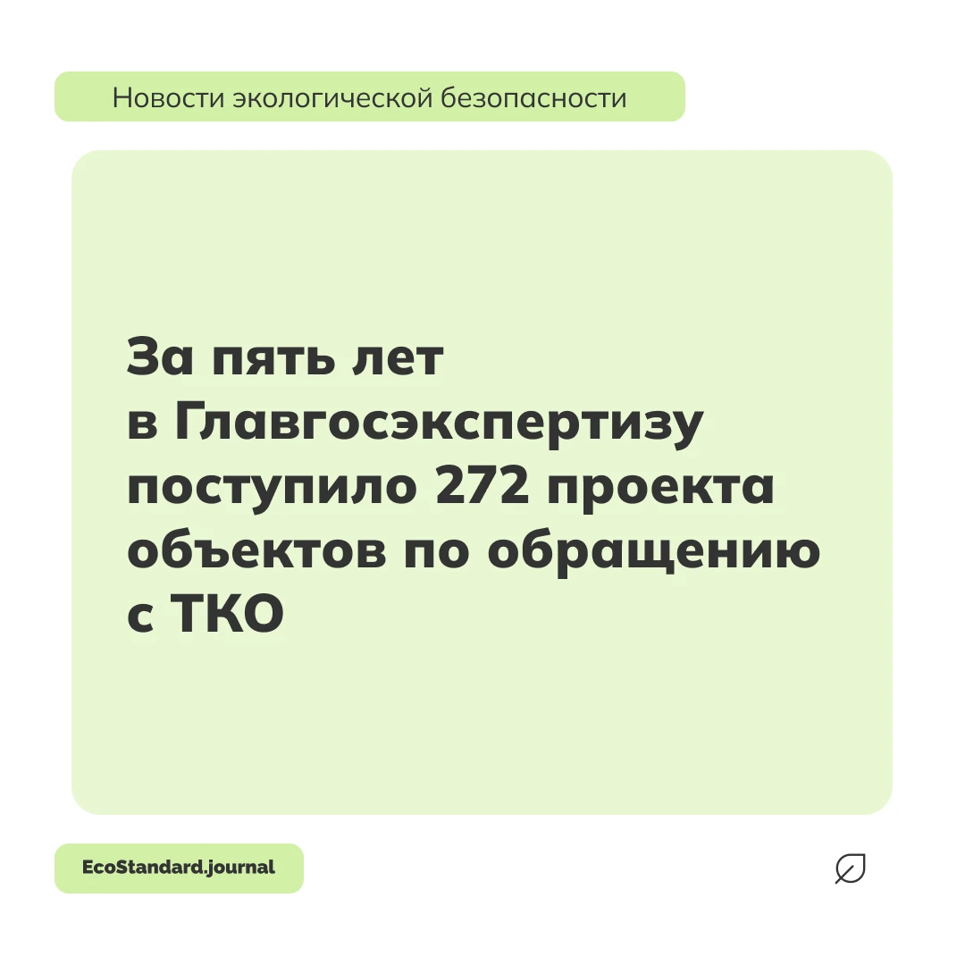 Около 25% проектов объектов по обращению с твердыми коммунальными отходами получают отр...