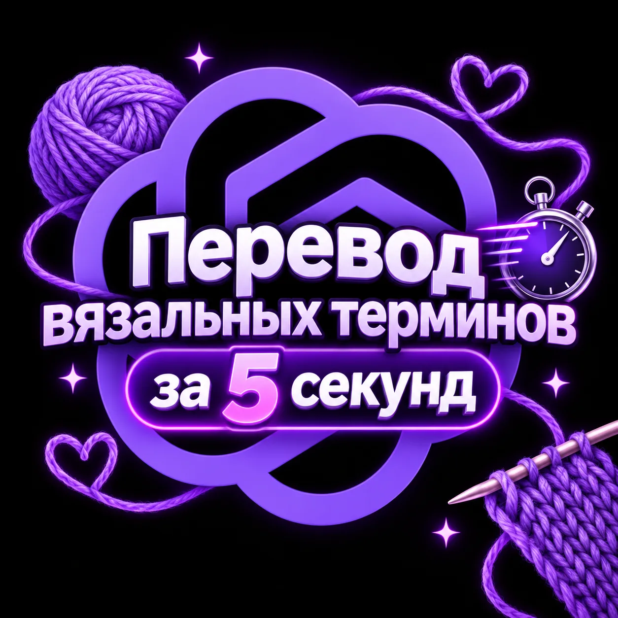 Перевод вязальных терминов за 5 секунд 🧶