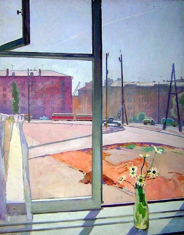 Картина «Утро рабочего дня» Владимира Кленова, СССР, 1966 год. 🌼