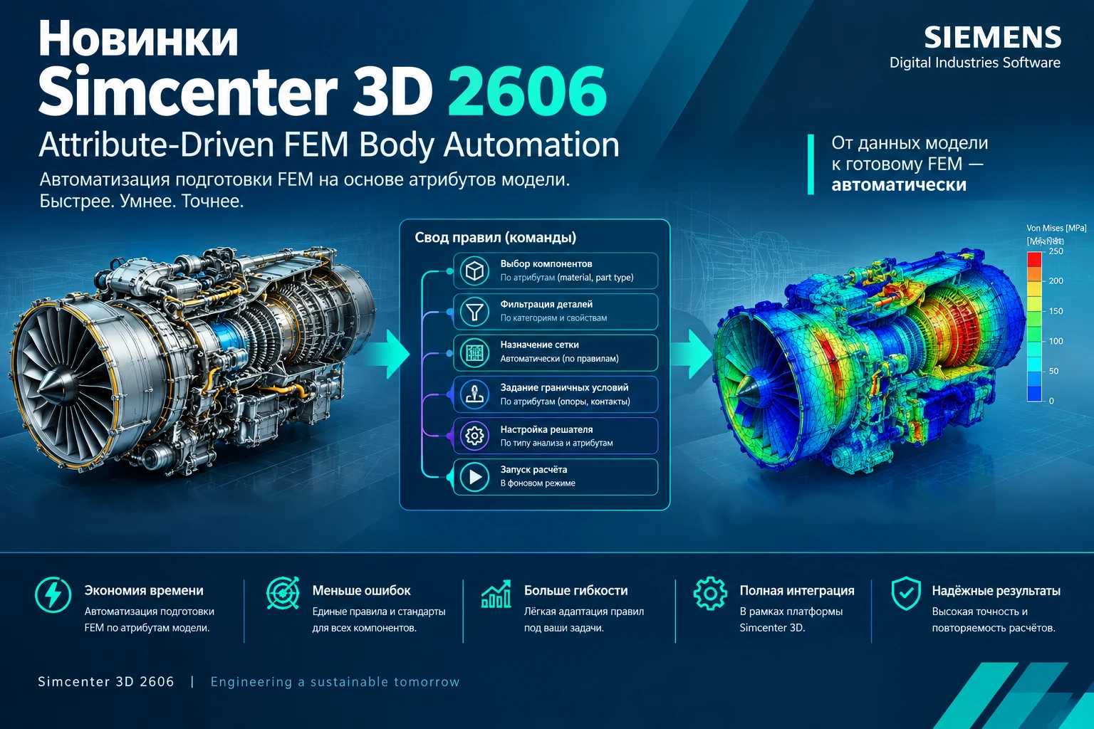 👩‍💻 Simcenter 3D 2606: свойства напрямую в CAD, а FEM собирается сам