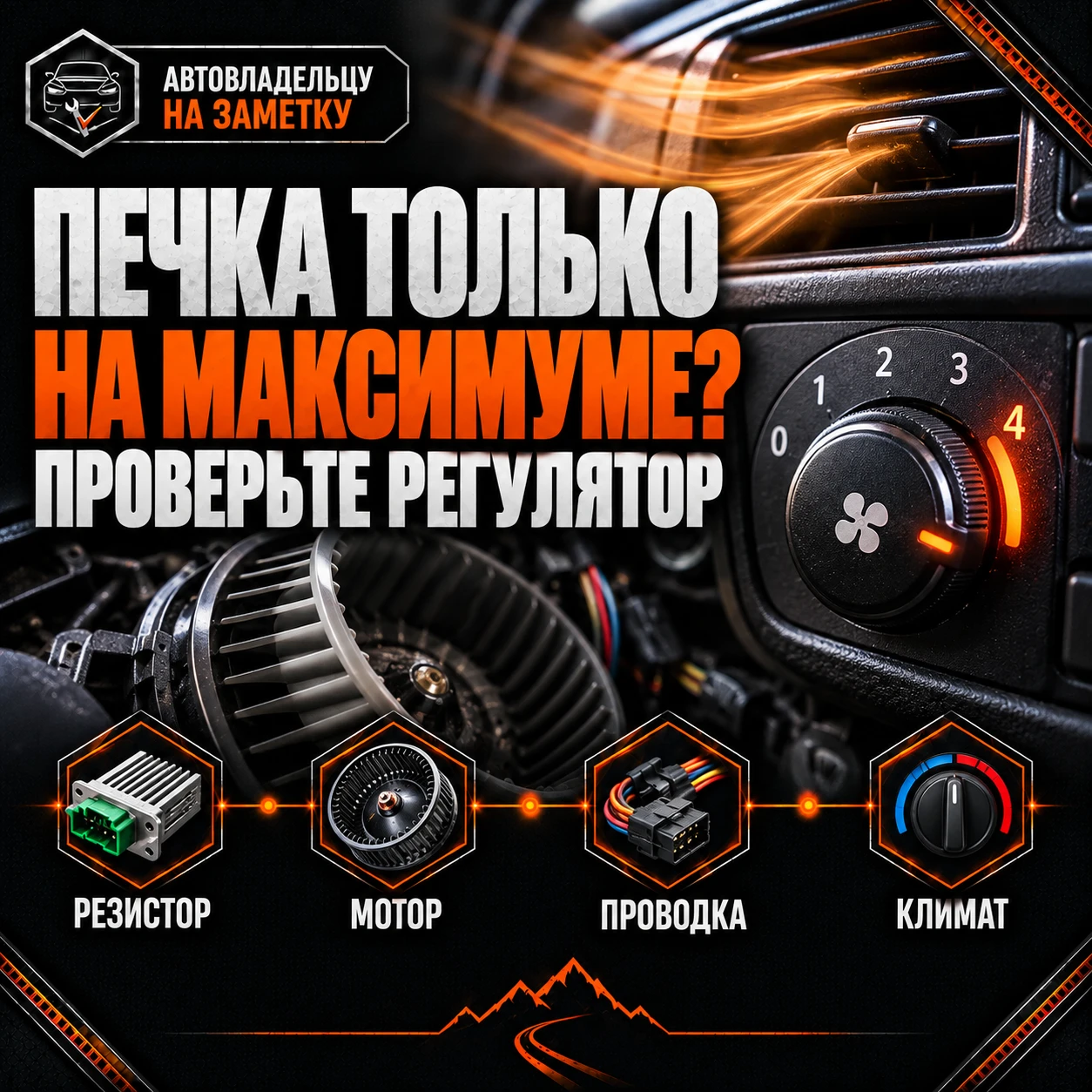 🚗 Вентилятор печки работает только на максимальной скорости? Проблема может быть совсе...