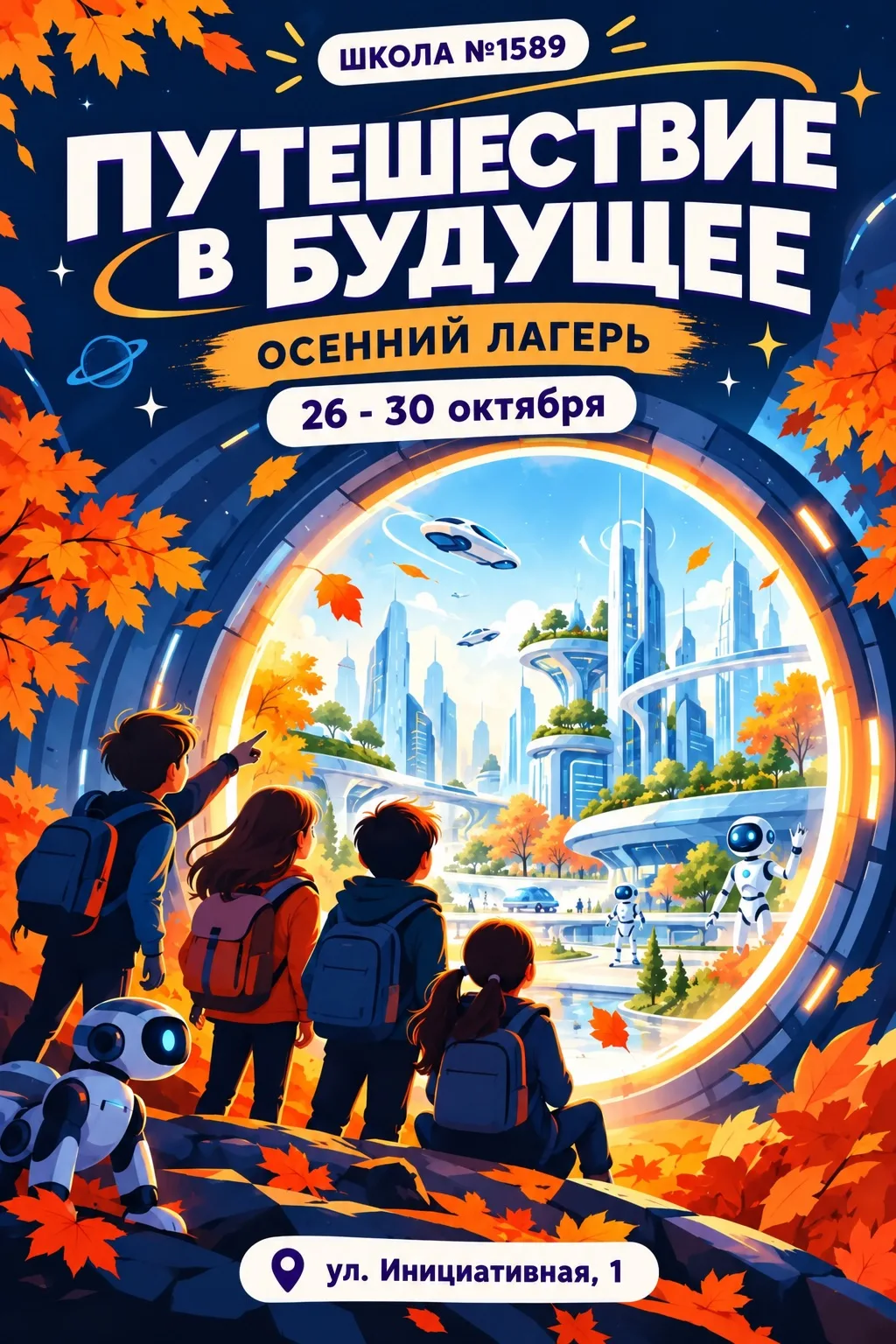 🚀 Приглашаем ребят начальной школы в «ПУТЕШЕСТВИЕ В БУДУЩЕЕ» на осеннюю лагерную смену