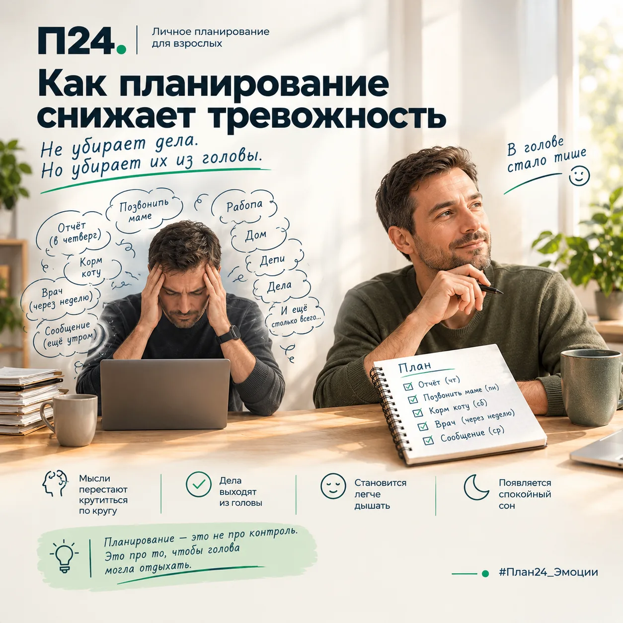 Ты не тревожишься. Ты просто всё время что-то помнишь.