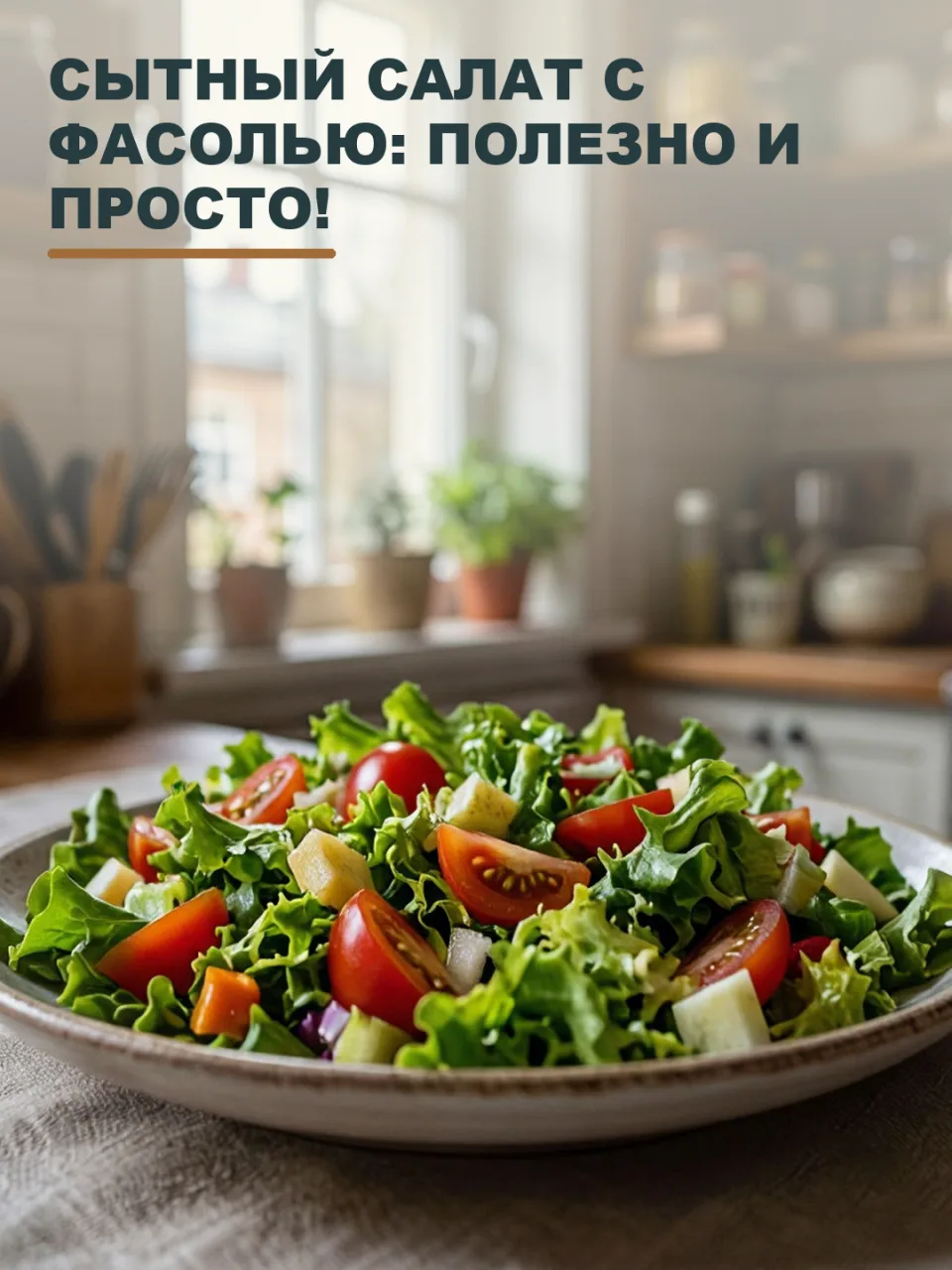 СЫТНЫЙ САЛАТ С ФАСОЛЬЮ: ПОЛЕЗНО И ПРОСТО!