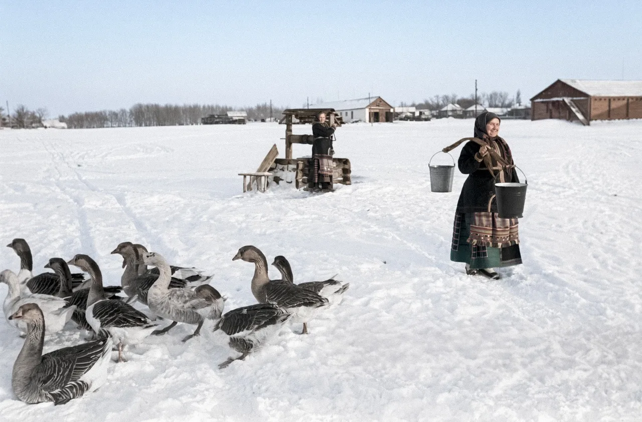 В селе Подсереднем. Белгородская область, 1980 год.