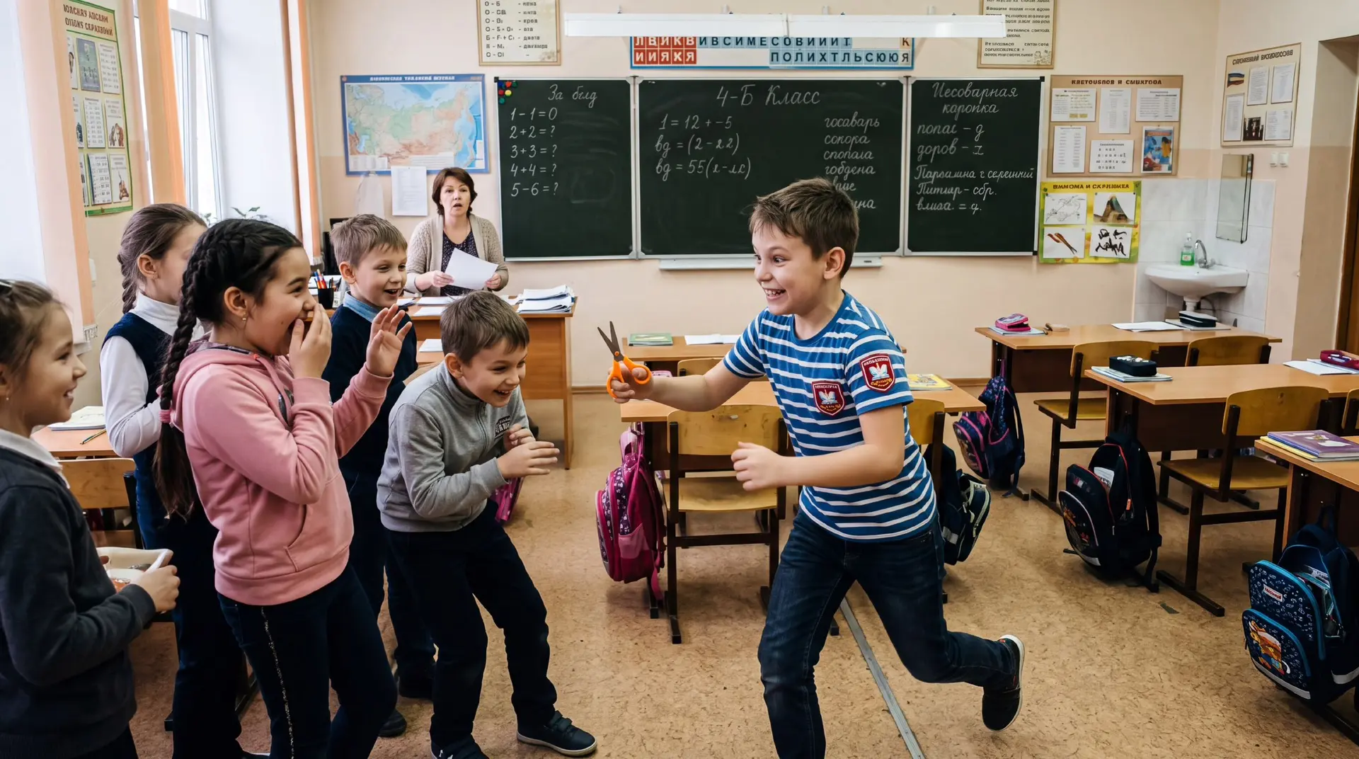 🚨 В барнаульской школе №137 ученик угрожал одноклассникам ножницами
