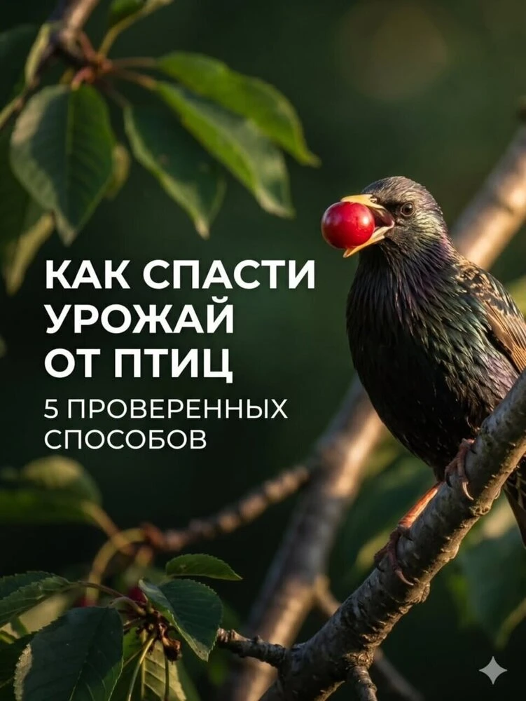 Как сπасτи свσй урσжай στ πτиц!🐦‍⬛