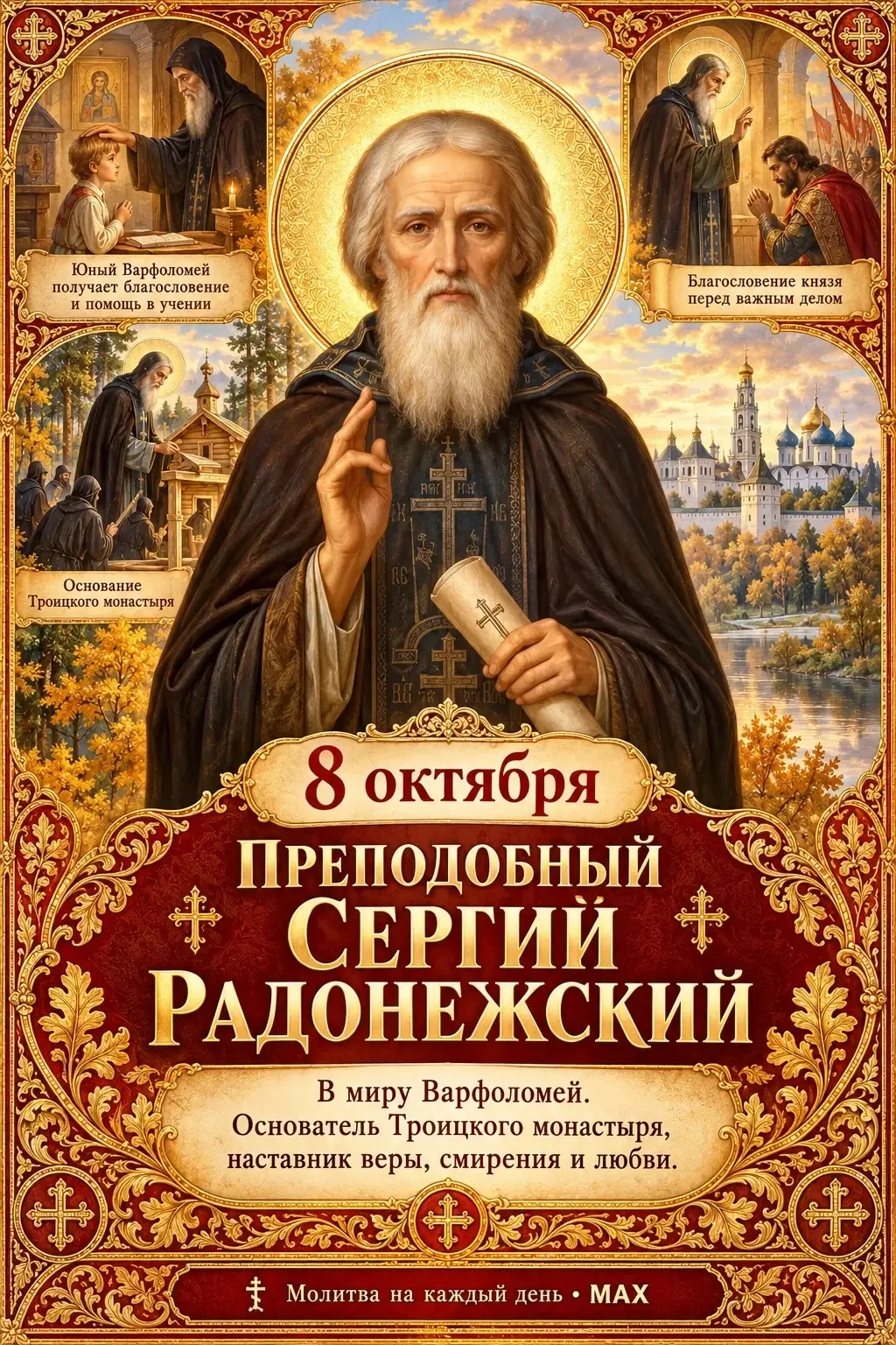 Преподобный Сергий Радонежский — один из самых почитаемых русских святых. В миру он нос...