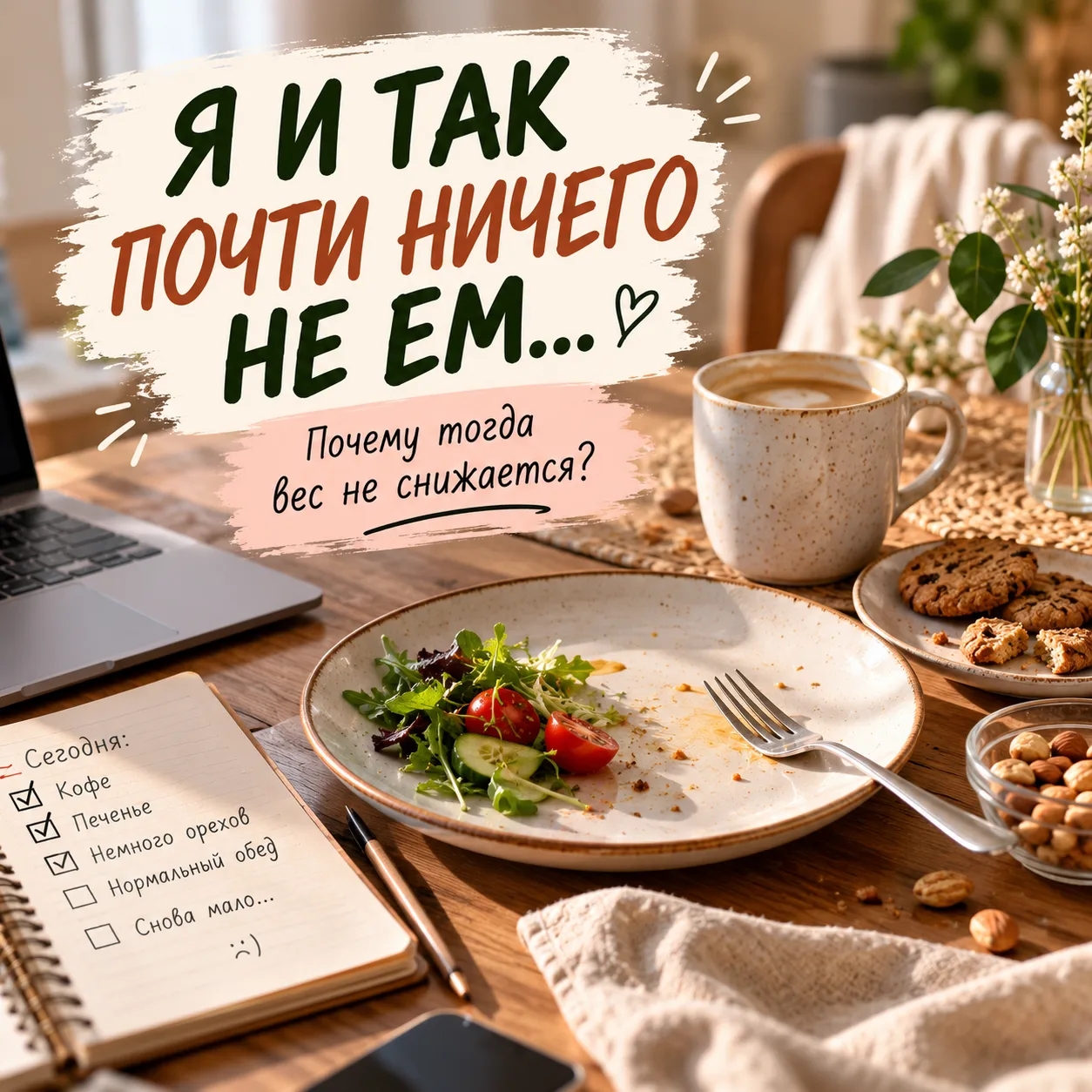 «Я и так почти ничего не ем. Почему тогда вес не снижается?»