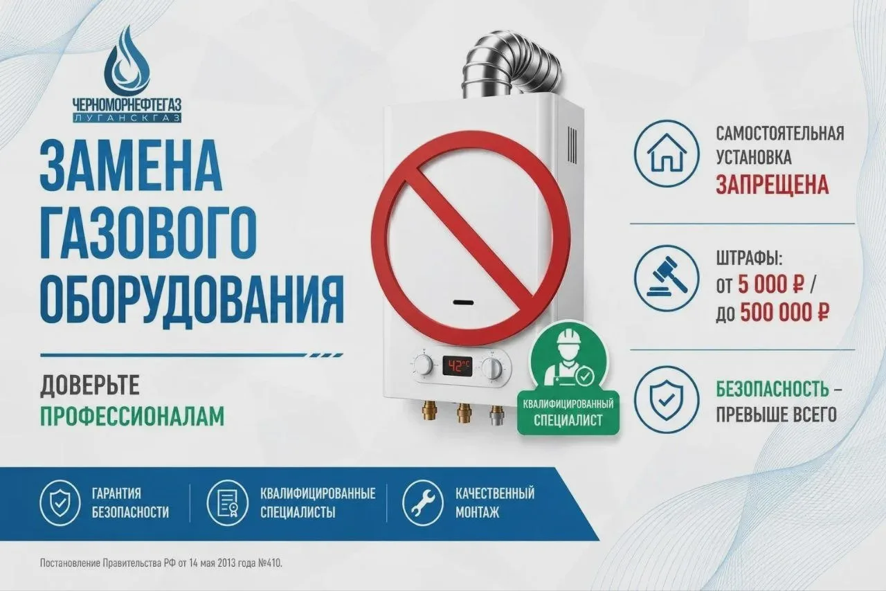 Газовое оборудование должны менять специалисты