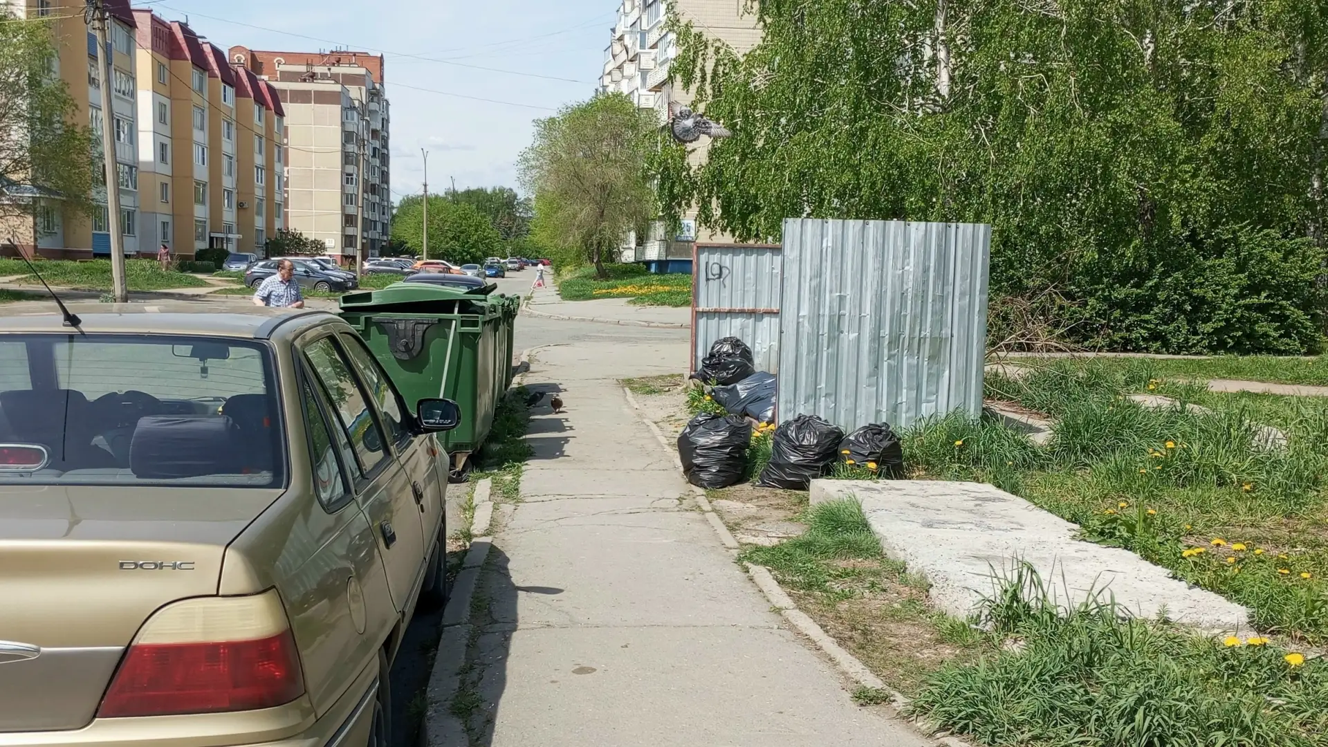 У дома 30 по Матросова есть мусоросборник. Сюда мусоровоз приезжает в 14 часов. У дома ...