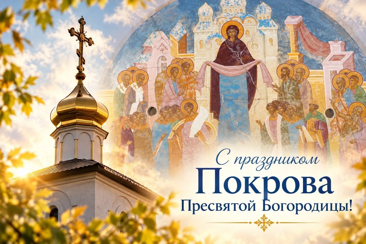 Дорогие братья и сёстры! Сердечно поздравляю вас с праздником Покрова Пресвятой Богород...