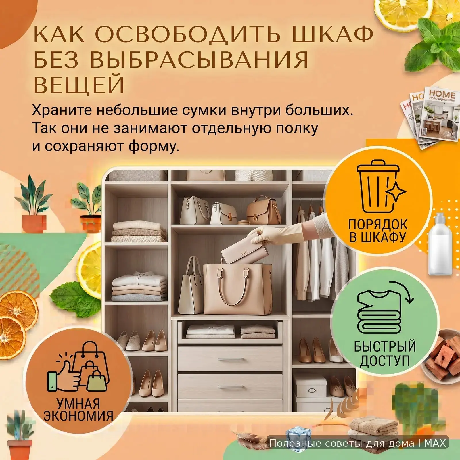 Как освободить шкаф без выбрасывания вещей