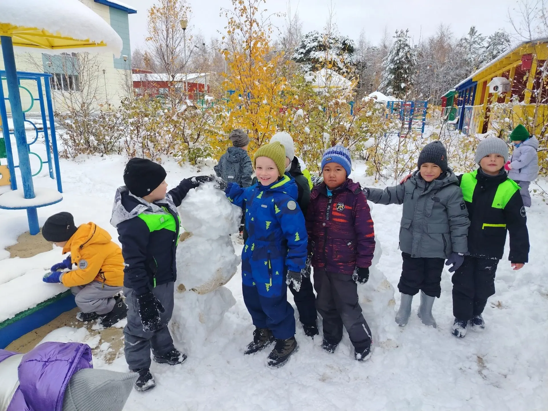 ❄️ Первый снег в нашем детском саду!