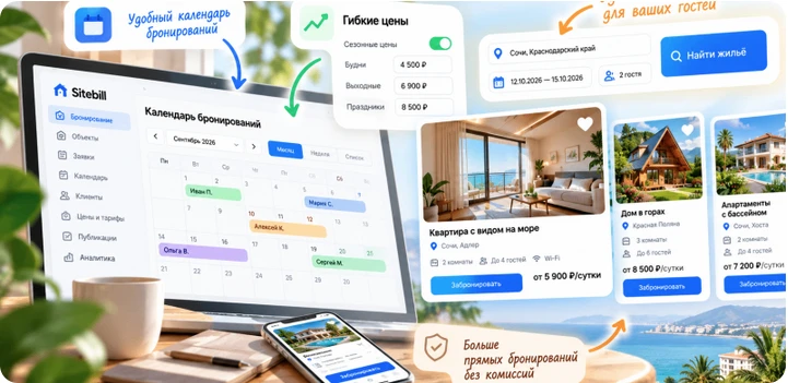 Мы запустили модуль бронирования для посуточной аренды: посетители выбирают даты и сраз...