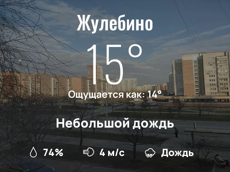 Что с погодой в Жулебино?