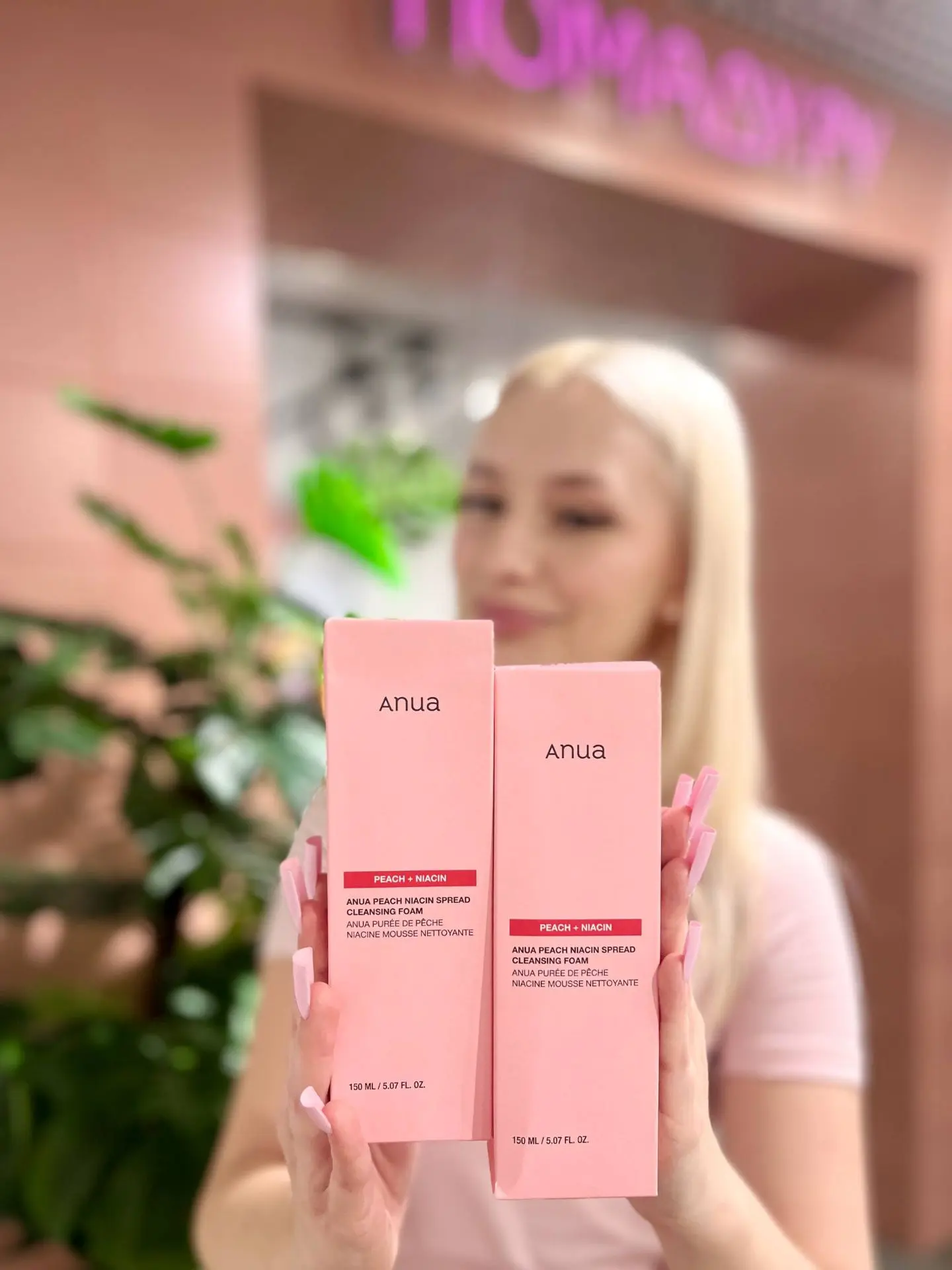 🍑Пенка для умывания Anua с ниацинамидом и персиком очищает кожу, отшелушивает ороговев...