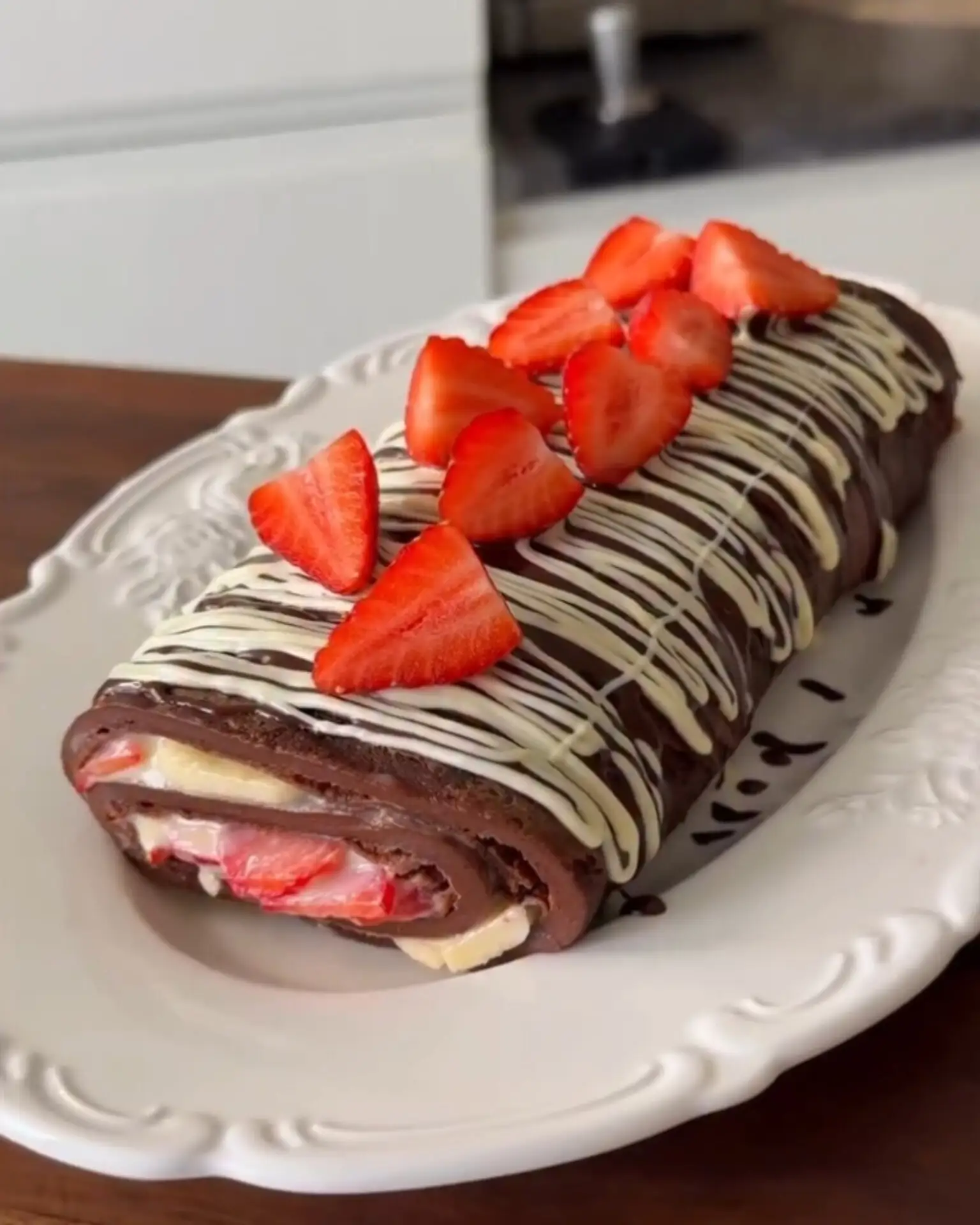 Блинный шоколадный рулет 🍫