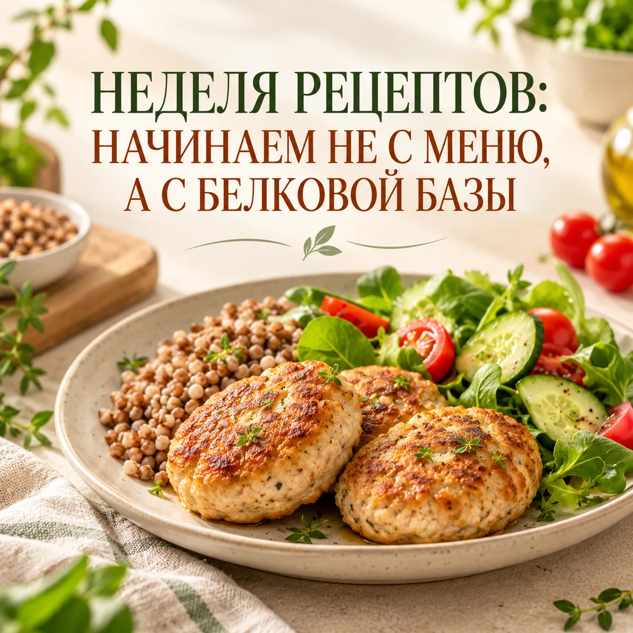 НЕДЕЛЯ РЕЦЕПТОВ: НАЧИНАЕМ НЕ С МЕНЮ, А С БЕЛКОВОЙ БАЗЫ