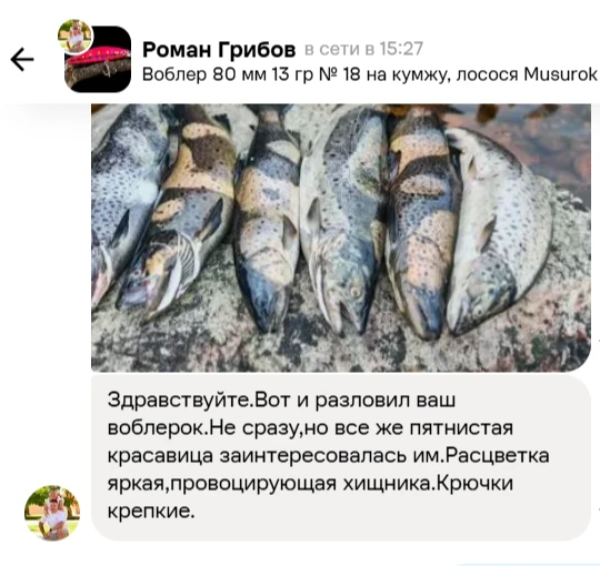 Воблер 80 мм 13 гр №18 от Mr.Musurok в деле 🎣