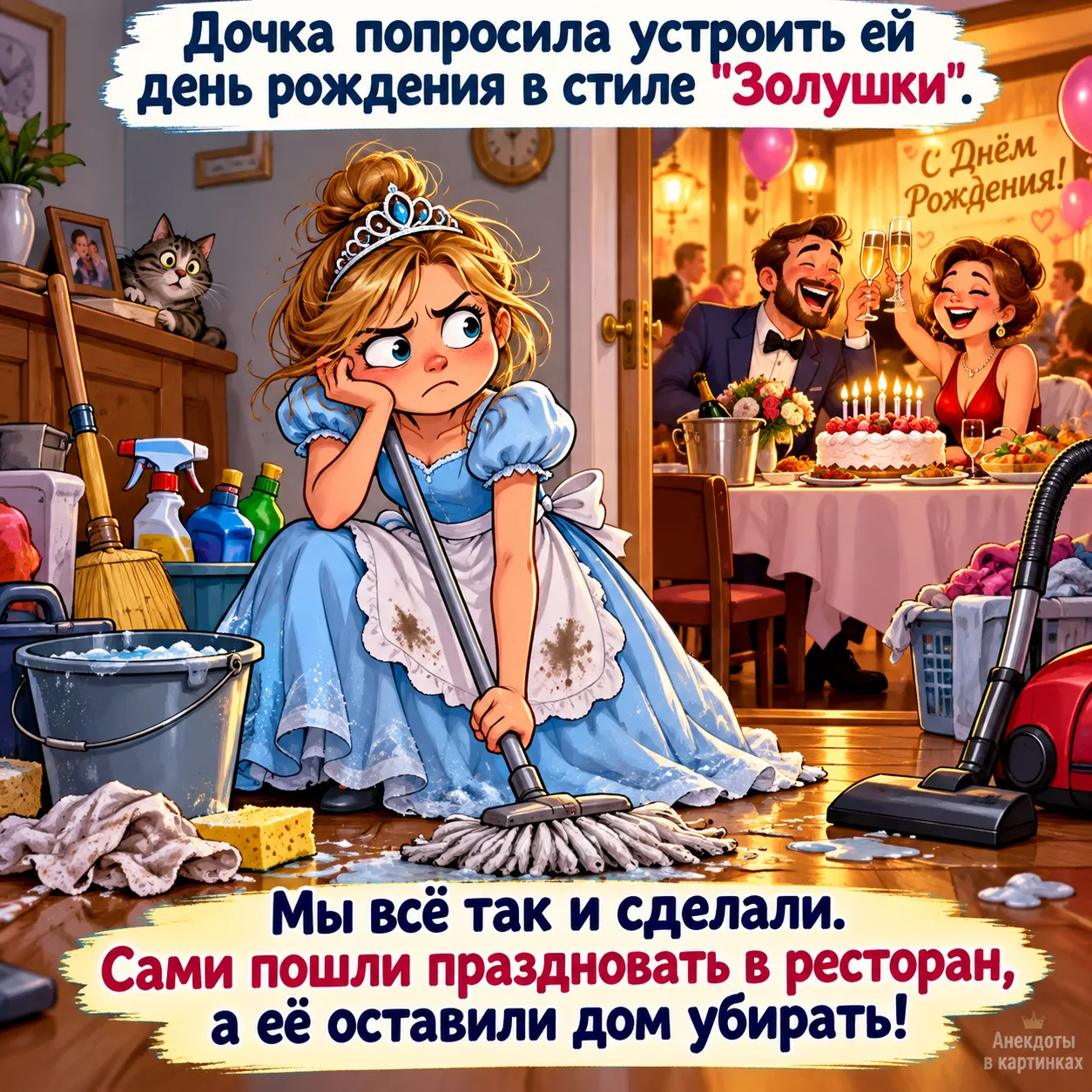 Дочка попросила устроить ей день рождения в стиле «Золушки».