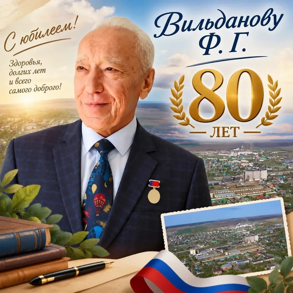 80-летний юбилей отметил Почётный гражданин Альшеевского района Фаниль Гареевич Вильданов