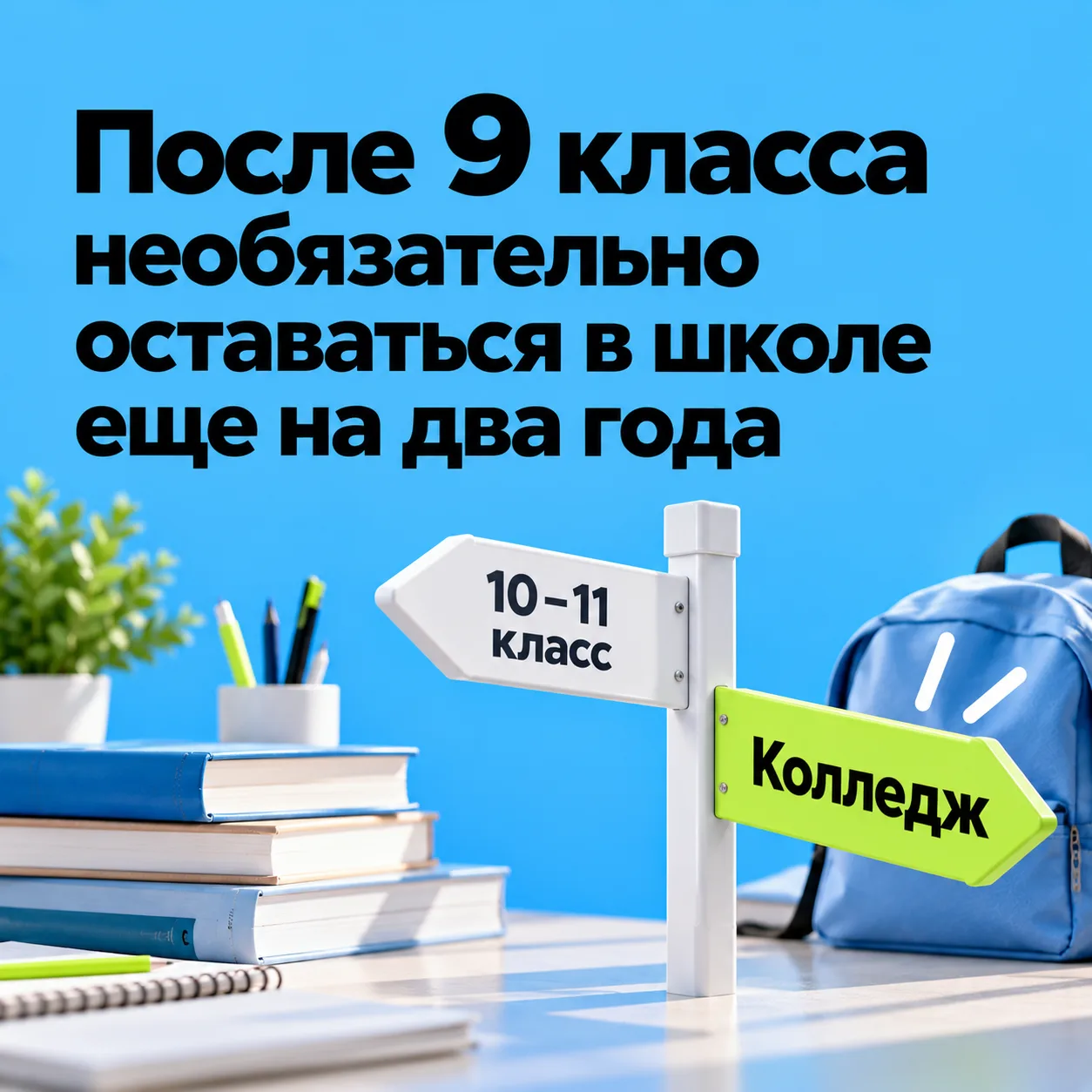 После 9 класса необязательно оставаться в школе еще на два года 🪄