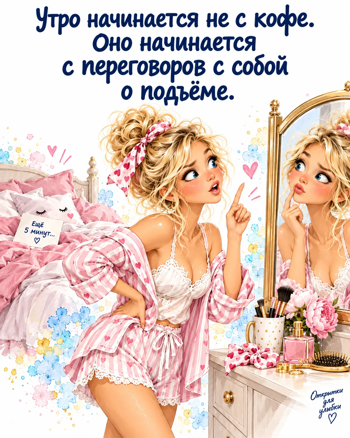 ☕ Главное с утра договориться со своим отражением, что сегодня мы красавицы, умницы и в...