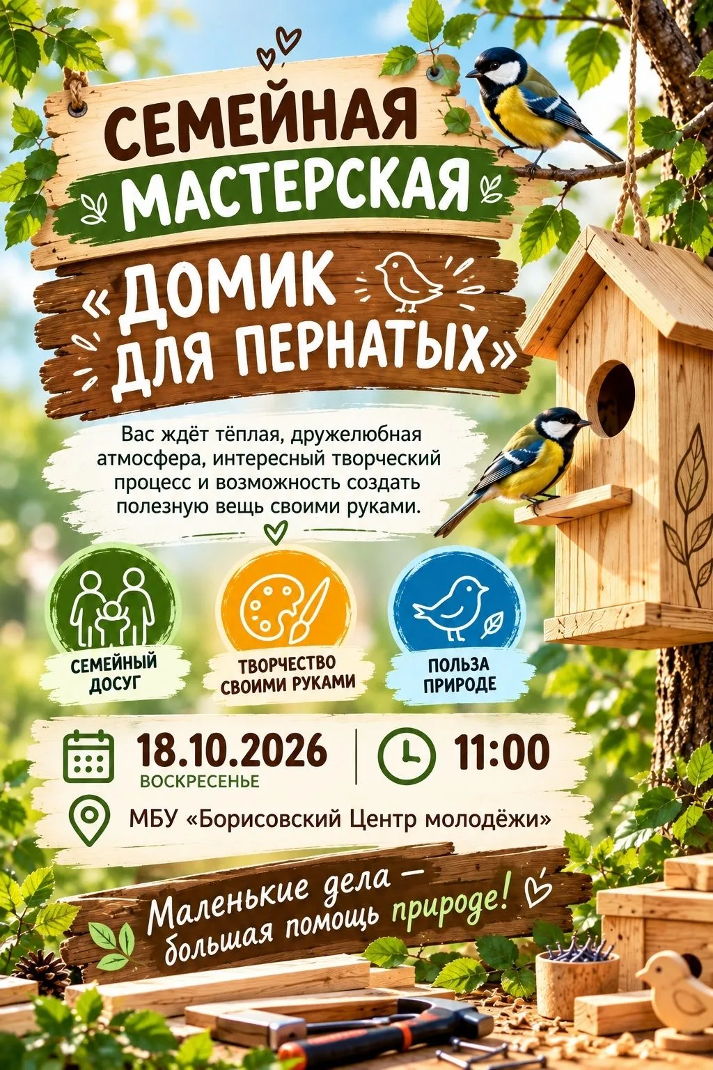 ✅Сотрудники Борисовского Центра молодёжи приглашают жителей Борисовского округа на маст...