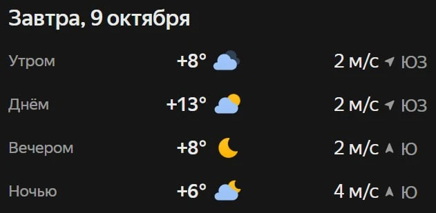 Прогноз погоды☀️