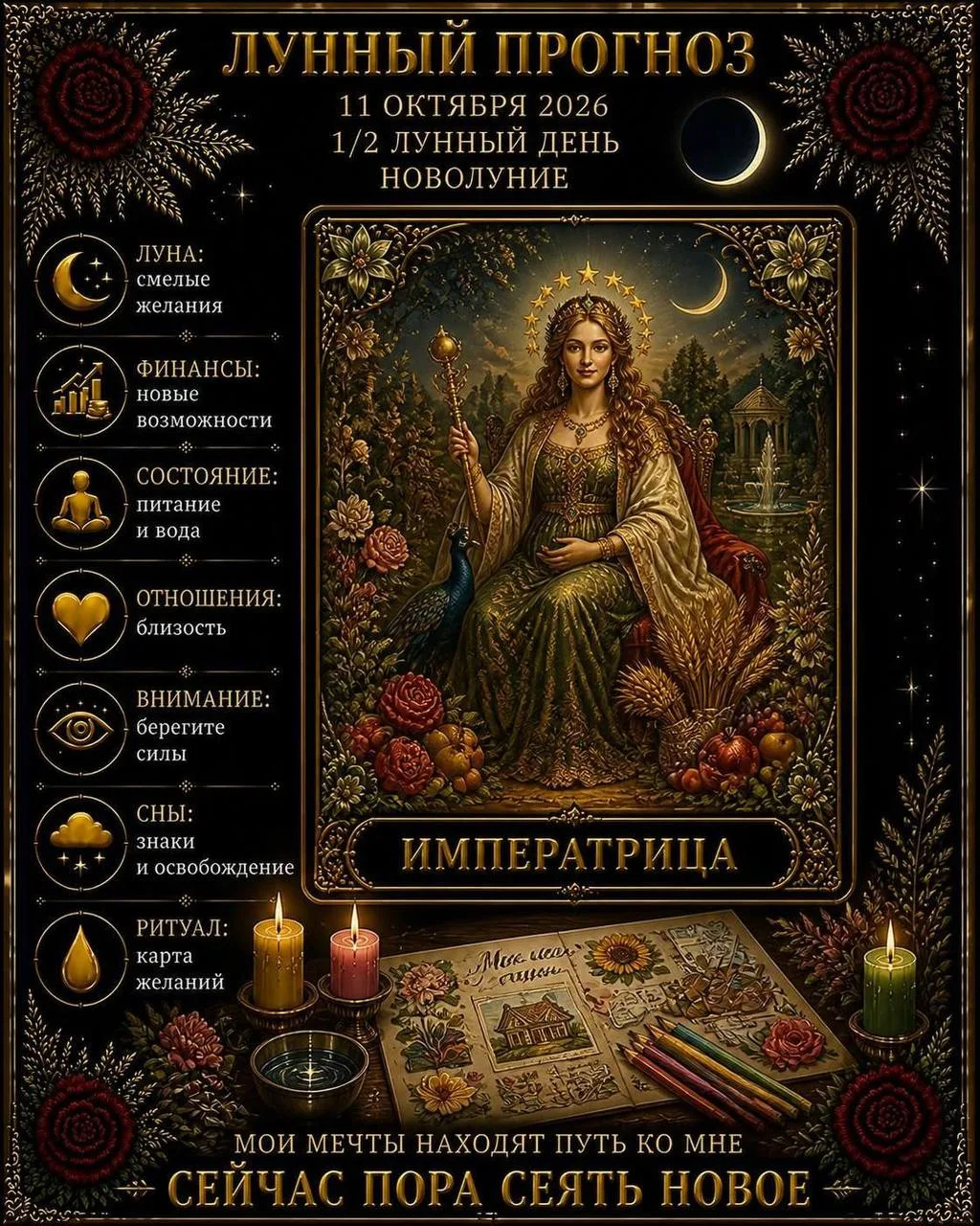 ✨ ЛУННЫЙ ПРОГНОЗ | 11 октября 2026