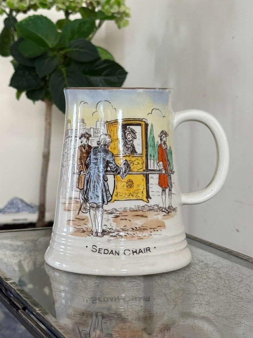 🍺 Кружка пивная: Sedan Chair Burleigh Ware 30-е