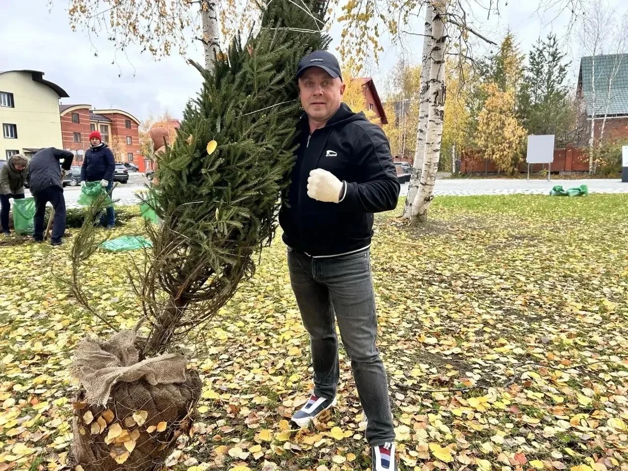 Еще 160 новых деревьев и кустарников высадили в Сургуте