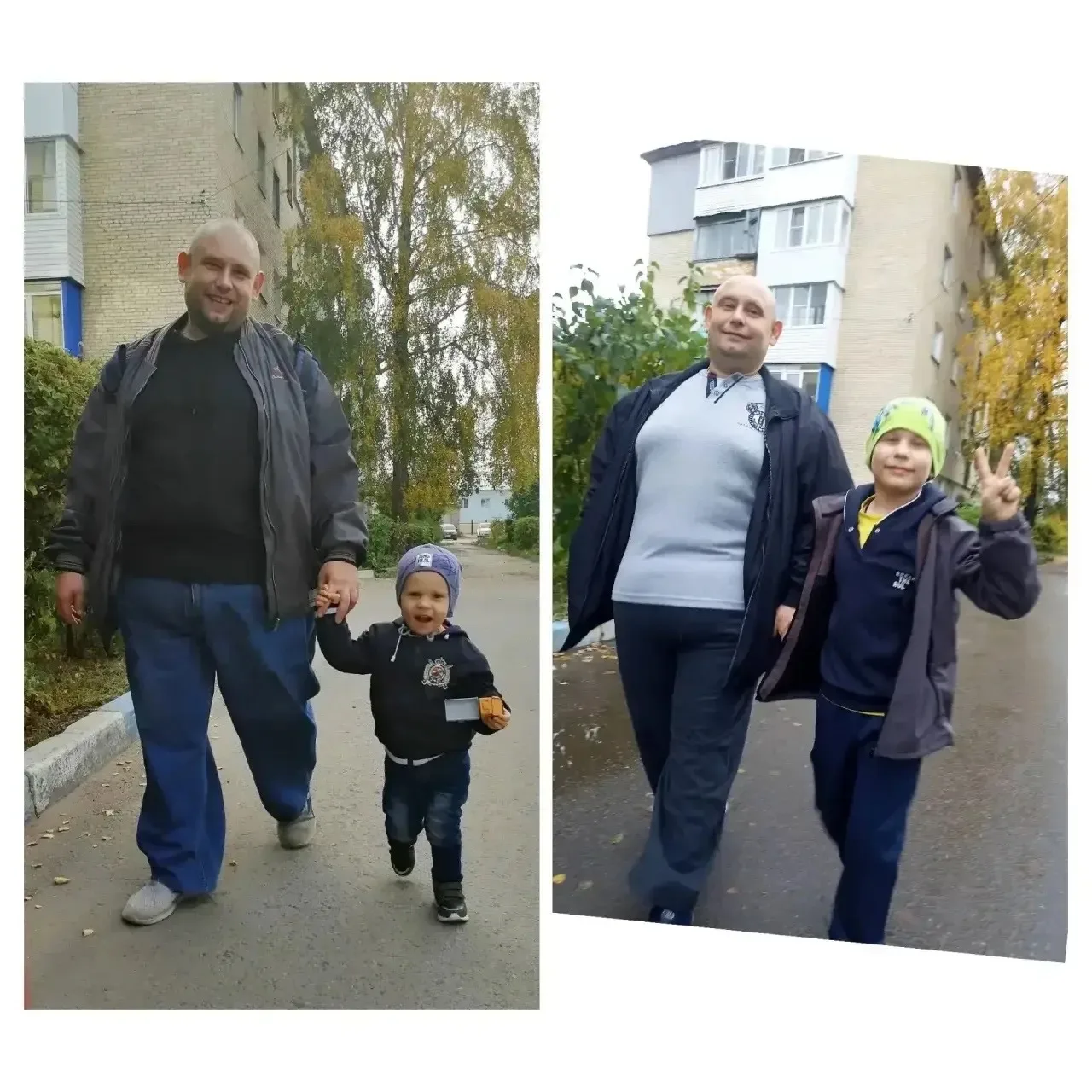 Матюхин Михаил с папой, 1Б класс