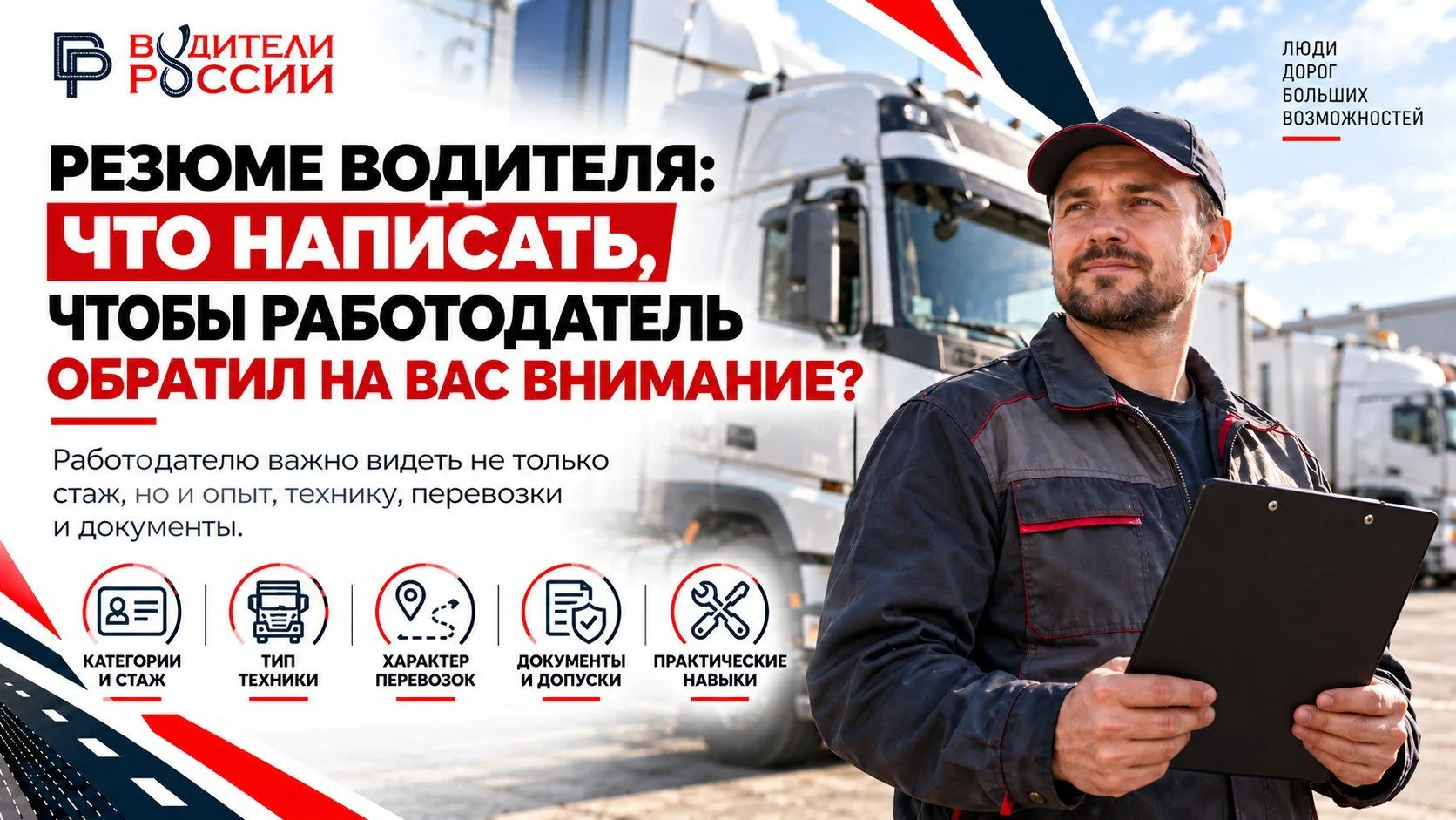 🚛 Резюме водителя: что написать, чтобы работодатель обратил на вас внимание?