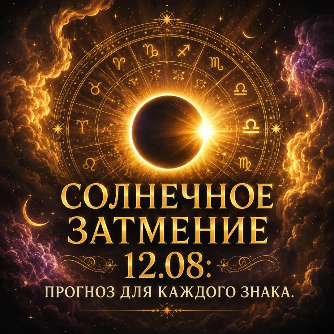 Солнечное затмение через 5 дней. Подготовила краткий прогноз для каждого знака. Выделил...